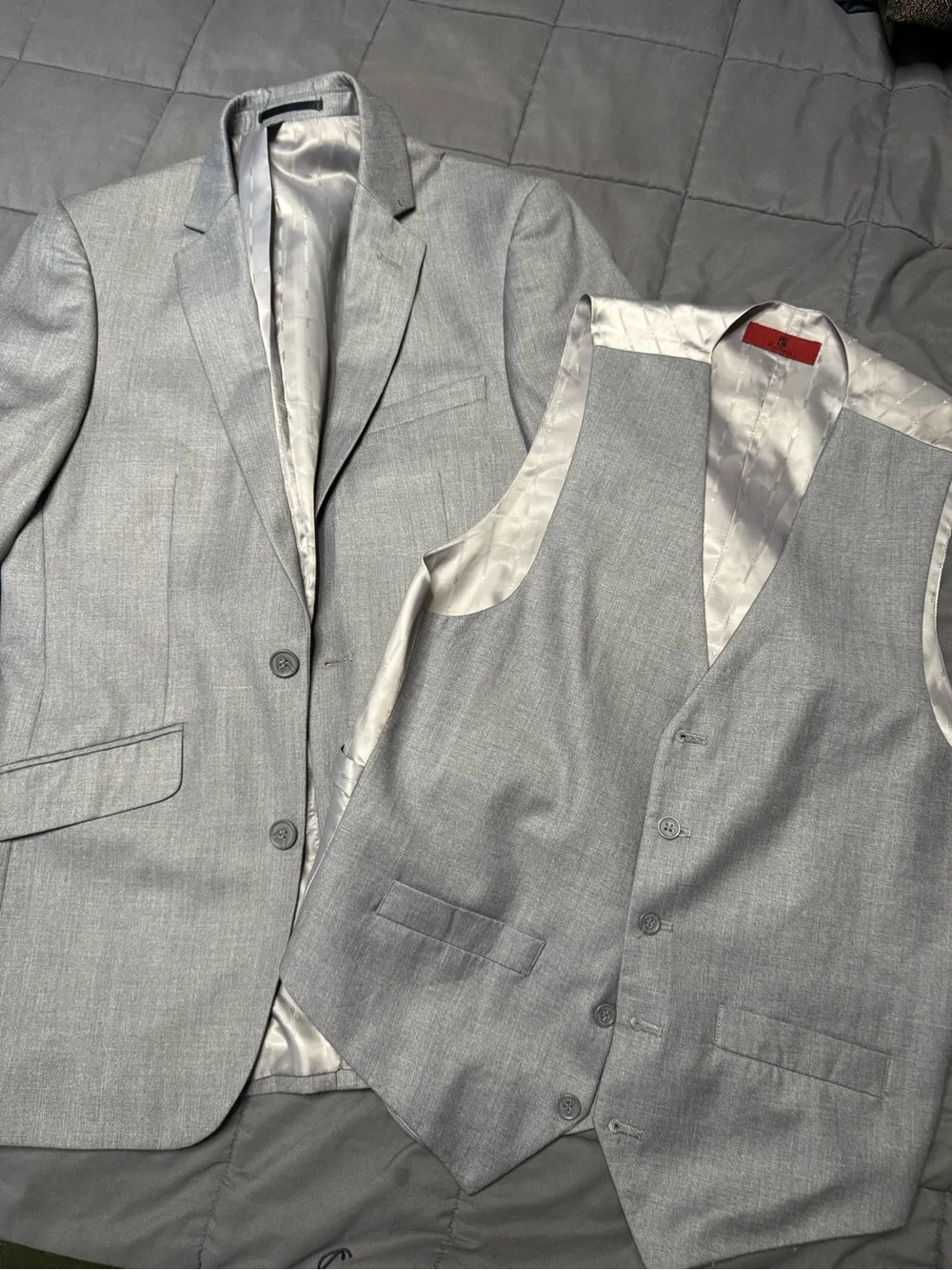 Men's Gray Two-Button Blazer
